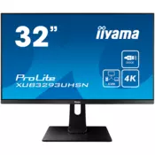 Iiyama ProLite XUB3293UHSN-B1LED monitor 31.5 3840 x 2160 4K @ 60 Hz IPS 350 cdm? 1000:1 4 ms HDMI DisplayPort USB-C speakers matte black XUB3293UHSN-B1 13710585000 ( XUB3293UHSN-B1 )