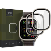 Hofi Glass Ring 2x zaščitno steklo za Apple Watch Ultra 1/2 49mm, titanium