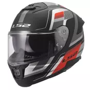 Motoristična čelada LS2 Stream II Vintage (FF808), črna/rdeča