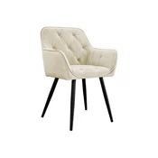 Stol Jackson 115 (Črna + Magic Velvet 2250) 86x64x61cm, Blago, Kovina, Iverna plošča