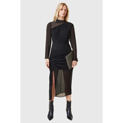 Obleka s primesjo svile AllSaints RIZO