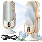 shumee Namizni ventilator, stoječi ventilator s 5 hitrostmi, zmogljiv 4000 mAh USB