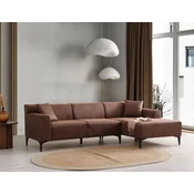 Atelier del Sofa Ugaona garnitura New Petra R Corner, 250x69x145cm, Braon