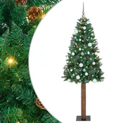 Vidaxl Ožja jelka med 300 LED Zelena 180 cm PVC in trden bor