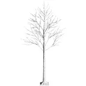 Northix 180 cm umetna breza z 96 toplimi belimi LED lučkami