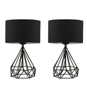 Opviq AYD-2974 Black Table Lamp Set (2 Pieces)- OŠTECENO