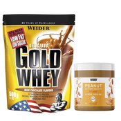 Protein Gold Whey cokolada 500 g i maslac od kikirikija 180 g