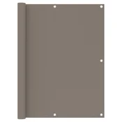 Balkonski zastor smede-sivi 120 x 600 cm od tkanine Oxford