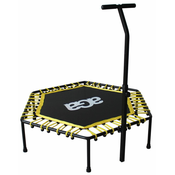 Aga FITNESS Trampolin 130 cm Rumena + ročaj