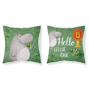 Detexpol Prevleka za vzglavnik za dojenčka 40x40 Safari ZOO Hippo COTTON