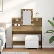 Toaletni stol s ladicama Umjetnicki hrast 100 x 40 x 130 cm
