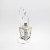 Metalni svecnjak beli 180315
