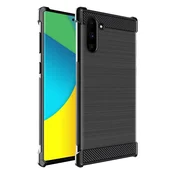 Samsung Note 10 IMAK VEGA silikonska futrola za telefon – otporna na udarce, uzorak od karbonskih vlakana, CRNA