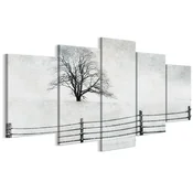 shumee Slika na italijanskem platnu 100 x 50 cm pentaptih - minimalističen slog - narava Slika na italijanskem platnu 200 x 100 cm pentaptih - minimalističen slog - narava