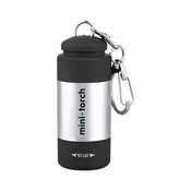 KJB Mini polnilna LED svetilka za ključe, USB, srebrna