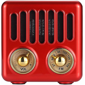 Generic Retro klasični prenosni FM radijski zvočnik podpira predvajalnik kartic TF, (21124665)