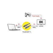 ROLINE Thunderbolt 4 Cable 40Gbit/s 100W C-C M/M passive crna 0.80 m