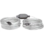MANHATTAN Manhattan USB kabel USB 2.0 USB-A vtič\, USB-B vtič 11.00 m transparentna  510424, (20414876)