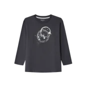Pepe Jeans za fante. PB5000017 Majica Landree sive barve (12Anos= 152cm), Priložnostno, Siva, Bombaž, Dolg rokav, otroška moda