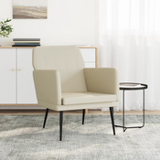 Fotelja krem 61 x 78 x 80 cm od umjetne kože