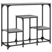 Vidaxl vidaXL Konzolna mizica, siva, hrast sonoma, 89,5 x 28 x 76 cm