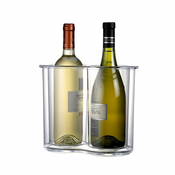 Hladilec vina Duo 2-delni prozoren 25x14,5xh21cm/pvc