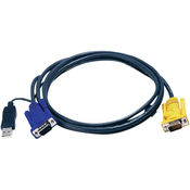 ATEN KVM priključni kabel [1x VGA-vtič, USB 1.1 vtič A - 1x SPHD-18-vtič] 3 m črn ATEN