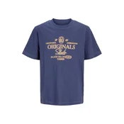 Jack & Jones Junior Majica JORCHAMBERI bež / temno bež / modra