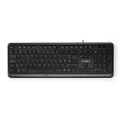 Nedis Žična tipkovnica | USB-A | Multimedija | AZERTY | FR Postavitev | Numerična tipkovnica