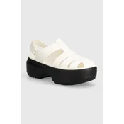 Sandali Crocs Stomp Fisherman Sandal ženski, bela barva, 209938