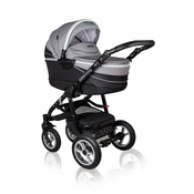 Coto Baby Otroški voziček Aprilia 3v1 – vzorčasto temno siv