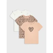 Sinsay - Pamucne majice sa leopard printom 3 pack - šareno