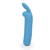 Happyrabbit Bullet - punjivi, vibrator u obliku štapa s uzorkom zecica (plavi)