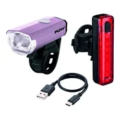 Sprednja + zadnja luč za kolo Puky Lumi+ Pearl Pink