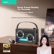 Soaiy Bluetooth zvucnik sa 2 mikrofona SH06, Crni