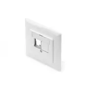 Face plate for Keystone Modules, straight 50x50 central plate, 80x80 frame, 2xkeystone