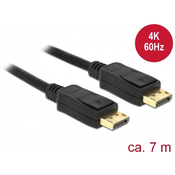 Delock kabel DisplayPort 7m 4K 60Hz črn 84860
