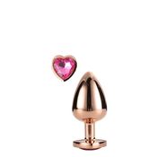 Gold-red heart small plug