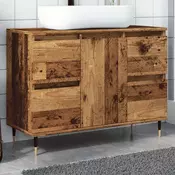 Vidaxl vidaXL Kopalniška omarica, starinski les, 80x33x60 cm