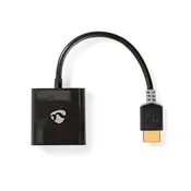 Nedis Kabel HDMI Priključek HDMI VGA ženski 15p 3 5 mm ženski 1080p Pozlačeno 0 20 m Naravnost PVC antracit Okenska škatla z Euro Lock