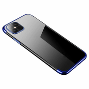 slomart clear color case tpu gel ovitek s kovinskim okvirjem za samsung galaxy s22 + (s22 plus) moder
