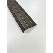 Kotna aluminijasta letev 25 x 10 mm temno rjava