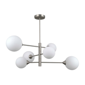 ITALUX PND-55342-6-SN - Luster na štapu EVORA 6xG9/5W/230V nikl
