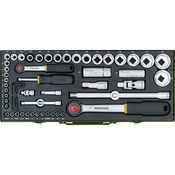 Proxxon Industrial Komplet nasadnih kljuceva Metricki 1/4" (6.3 mm), 1" 56-dijelni Proxxon Industrial 23040