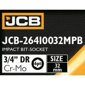JCB Udarna glava BIT 3/4 32mm 6-otvorna Cr-Mo NJIHOVA kljuceva