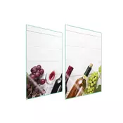 shumee ZAŠČITNI KROŽNIK IZ STEKLENA ZA KUHINJO 2x35x52 ZA VINO
