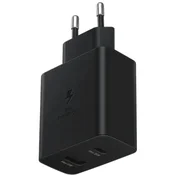Samsung ultra brzi kucni punjac 35W DUO TipC + USB A crni