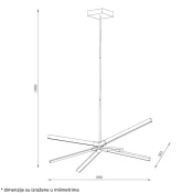 SOLEA 24 LUSTER 40W 3000K CRNA/DRVO