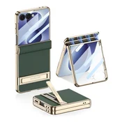 Futrola luxury leather case with kickstand za samsung f776b galaxy z flip 8 5g zelena (gkk case) ( F126158 )
