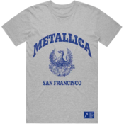 Metallica Majica College Crest Grey XL